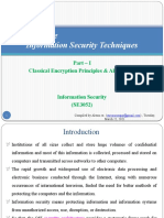 Chapter Three Information Security Techniques: Part - I Classical Encryption Principles & Algorithms