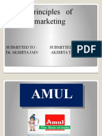 Principles of Marketing: Submitted To: Submitted By: Dr. Akshita Jain Akshita Tambi