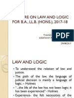 Lecture On Law and Logic