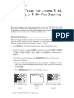 Guide For Texas Instruments TI-83, TI-83 Plus, or TI-84 Plus Graphing Calculator