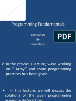 Programming Fundamentals: by Imran Kazmi