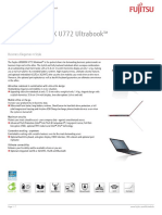 Fujitsu LIFEBOOK U772 Ultrabook™ Notebook: Data Sheet