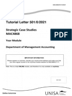 Tutorial Letter 501/0/2021 Strategic Case Studies MAC4868: Year Module Department of Management Accounting