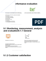 Clause 9 Performance Evaluation