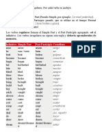 Lista de Verbos Irregulares