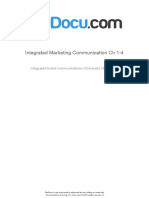 Integrated Marketing Communication CH 1-4 Integrated Marketing Communication CH 1-4