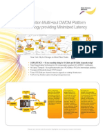 Next Generation Multi Haul DWDM Platform With Technology Providing Minimized Latency