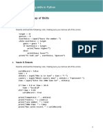 Python Skills Worksheet 1