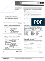 B1 UNIT 2 Test Standard