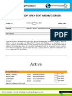 ITSGHD190209 - Open Text Archive Server Installation With SQL Database