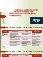 Instructional Supervision in The Implementation and Management of The K To 12 Curriculum