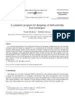 A Computer Program For Designing of Shell-And-Tube Heat Exchangers