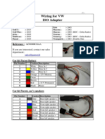 Wiring For VW ISO Adapter: Car's Models