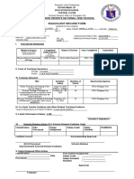 Gordon Heights National High School Equivalent Record Form: (Write in Full With Specialization) (If Not Completed)