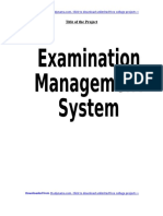 BCA VB Project On Examination Management System - PDF Report With Source Code