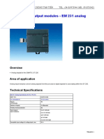 Analog Input/output Modules - EM 231 Analog Input Modules