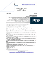 Sample Paper - 2009 Class - XI Subject - Physics