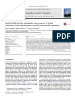 Model of Efficiency and Sustainable Improvements in A Lean Production System Through Processes of Environmental Innovation