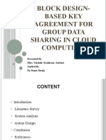 Block Design-Based Key Agreement For Group Data Sharing in Cloud Computing