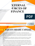 External Sources of Finance