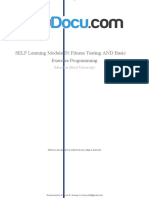 SELF Learning Module IN Fitness Testing AND Basic Exercise Programming