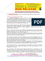 20210623-PRESS RELEASE MR G. H. Schorel-Hlavka O.W.B. ISSUE - Pre-Arranged Emergency Department Assessment Refused Nevertheless When Attending