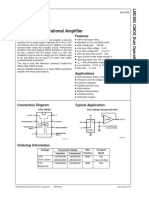 LMC662 CMOS Dual Operational Amplifier: General Description Features