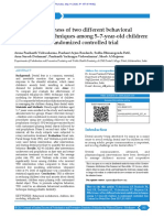 Effectiveness of Two Different Behavioral Modification Techniques Among 5-7 Year Old Children: A Randomized Controlled Trial