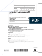 Exam Paper For Edxcel iGCSE Language Pater B