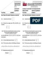 Que Paper Format For Mid-I (For B Tech) Math1