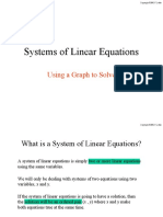 Systems of Linear Equations: Using A Graph To Solve