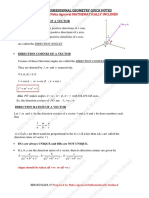 3-d Geometry Notes