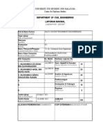 Department of Civil Engineering Laporan Makmal: Universiti Tun Hussein Onn Malaysia Centre For Diploma Studies