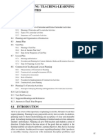 Unit 8 Planning Teaching-Learning Activities: Structure