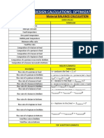 Design Calculations: Optimization 3: Material Balance Calculation