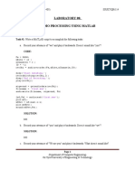 Laboratory 08: Audio Processing Using Matlab: Exercise