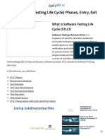 STLC (Software Testing Life Cycle) Phases, Entry, Exit Criteria