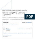 Optimized Intrusion Detection System Using Deep Learning Algorithm