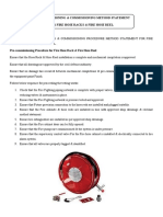 Pre-Commissioning & Commissioning Method Statement For Fire Hose Racks & Fire Hose Reel