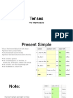 Tenses: Pre-Intermediate