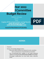 Fiscal Year 2022 DC Council Committee Budget Review: WWW - Dccouncil.us and