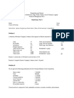 Final Exam-Part 2: Instructions: Answer The Given Problems Below. Show All The Necessary Computations