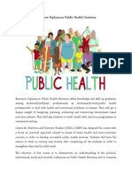 Executive Diploma in Public Health Nutrition