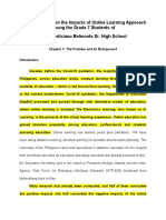 E-Turo: A Study On The Impacts of Online Learning Approach Among The Grade 7 Students of Judge Feliciano Belmonte Sr. High School