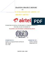 "Marketing Strategies of Airtel at Bharti Airtel": Summer Training Project Report