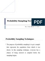 Probability Sampling Techniques