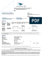 Electronic Ticket Receipt: Itinerary