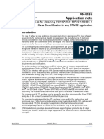 Dm00105610 Guidelines For Obtaining Ulcsaiec 607301603351 Class B Certification in Any Stm32 Application Stmicroelectronics