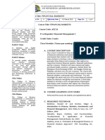 Financial Markets Syllabus