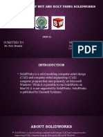 Cad Modelling of Nut and Bolt Using Solidworks: Sumitted To: Submitted by